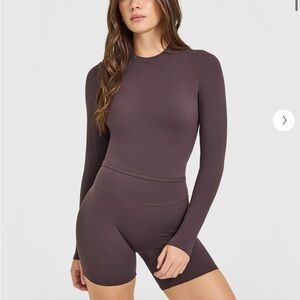 SOLD: Oner Active Long Sleeve Top - Dark Brown
